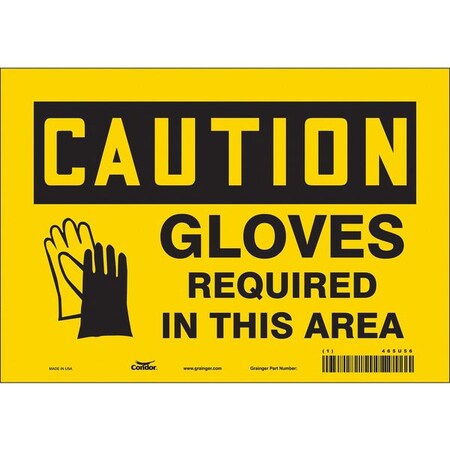 Condor Safety Sign, 7 in Height, 10 in Width, Vinyl, Vertical Rectangle, English, 465U56 465U56