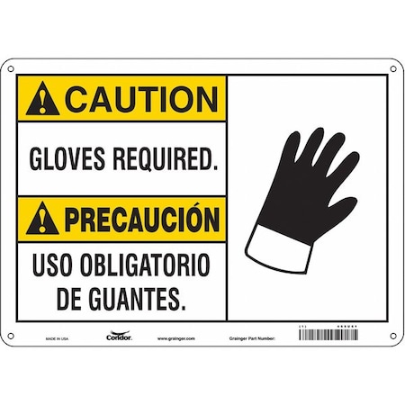 Condor Safety Sign, Personal Protection, 10" H, 465U61 465U61