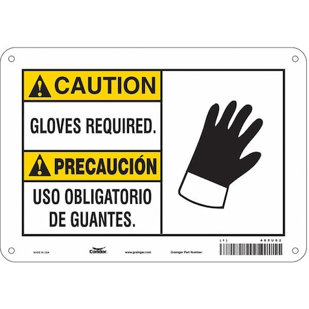 Condor Safety Sign, Personal Protection, 7" H, 465U62 465U62