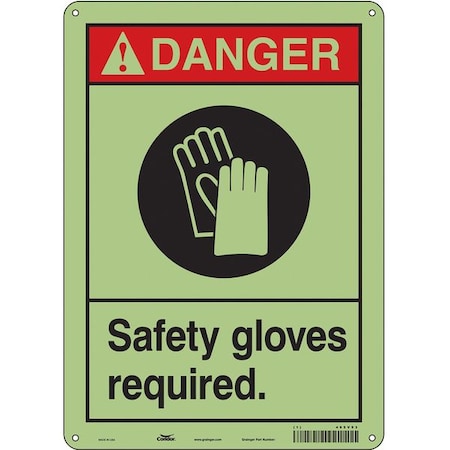 Condor Safety Sign, 14 in Height, 10 in Width, Polyethylene, Vertical Rectangle, English, 465V93 465V93