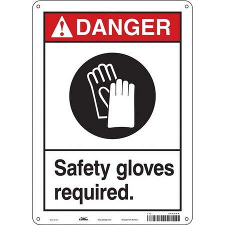 Condor Safety Sign, 14 in Height, 10 in Width, Polyethylene, Vertical Rectangle, English, 465V96 465V96