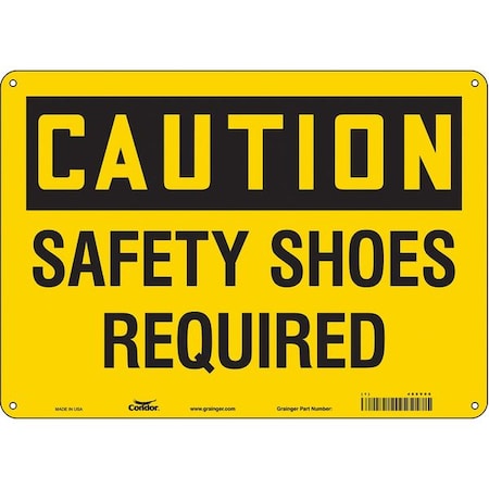 Condor Safety Sign, 10 in Height, 14 in Width, Aluminum, Horizontal Rectangle, English, 465V06 465V06