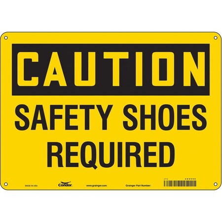 Condor Safety Sign, 10 in Height, 14 in Width, Polyethylene, Horizontal Rectangle, English, 465V08 465V08