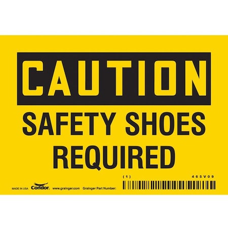 Condor Safety Sign, 3 1/2 in Height, 5 in Width, Vinyl, Horizontal Rectangle, English, 465V09 465V09