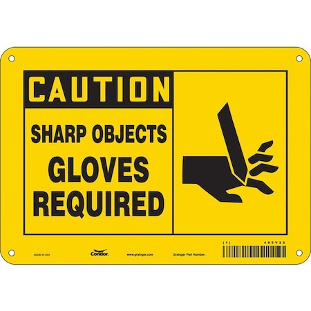 Condor Safety Sign, 7 in Height, 10 in Width, Aluminum, Vertical Rectangle, English, 465V22 465V22