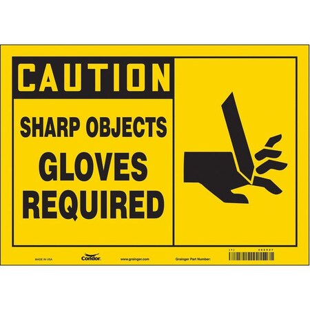 Condor Safety Sign, 10 in Height, 14 in Width, Vinyl, Horizontal Rectangle, English, 465V27 465V27