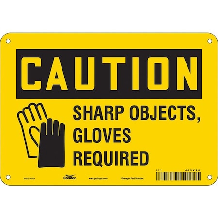 Condor Safety Sign, 7 in Height, 10 in Width, Aluminum, Vertical Rectangle, English, 465V28 465V28