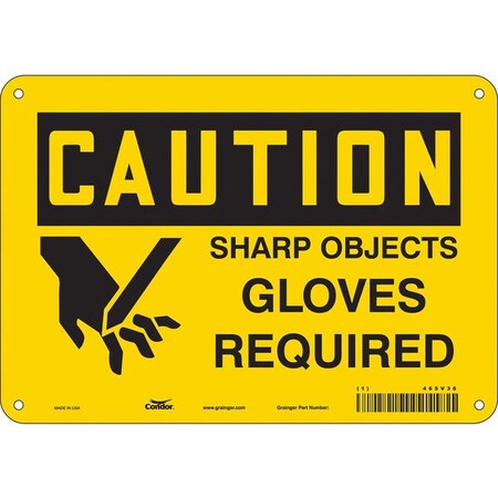Condor Safety Sign, 7 in Height, 10 in Width, Aluminum, Vertical Rectangle, English, 465V36 465V36