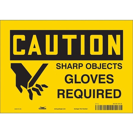 Condor Safety Sign, 7 in Height, 10 in Width, Vinyl, Vertical Rectangle, English, 465V42 465V42