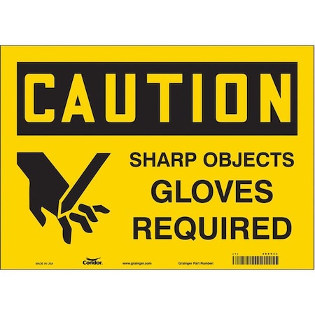Condor Safety Sign, 10 in Height, 14 in Width, Vinyl, Horizontal Rectangle, English, 465V43 465V43