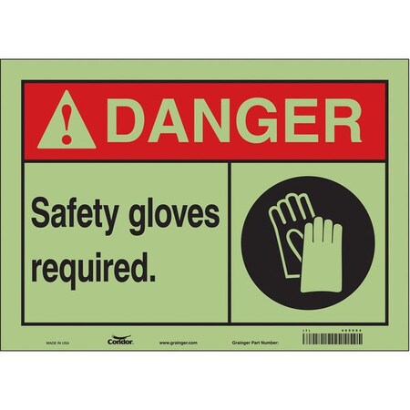 Condor Safety Sign, Personal Protection, 10" H, 465V64 465V64