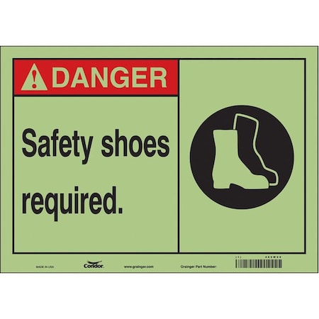Condor Safety Sign, Personal Protection, 10" H, 465W06 465W06