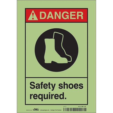 Condor Safety Sign, Personal Protection, 10" H, 465W29 465W29
