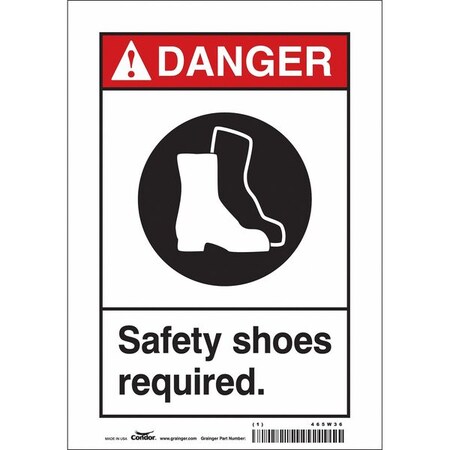 Condor Safety Sign, 10 in Height, 7 in Width, Vinyl, Horizontal Rectangle, English, 465W36 465W36