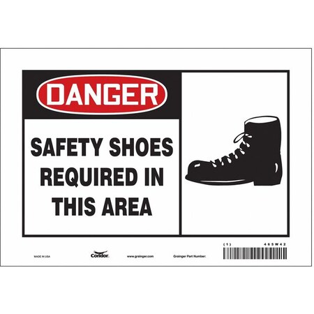 Condor Safety Sign, 7 in Height, 10 in Width, Vinyl, Vertical Rectangle, English, 465W42 465W42