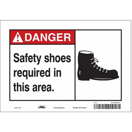 Condor Safety Sign, 7 in Height, 10 in Width, Vinyl, Vertical Rectangle, English, 465W51 465W51