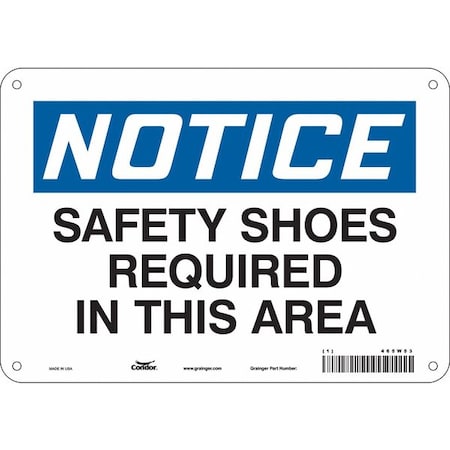 Condor Safety Sign, 7 in Height, 10 in Width, Aluminum, Vertical Rectangle, English, 465W53 465W53