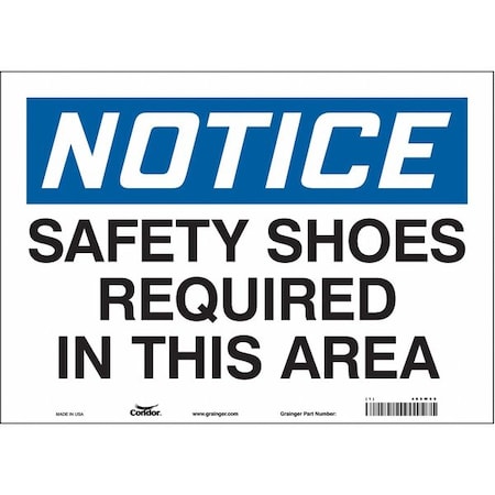 Condor Safety Sign, 10 in Height, 14 in Width, Vinyl, Horizontal Rectangle, English, 465W60 465W60
