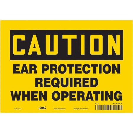Condor Safety Sign, 7 in Height, 10 in Width, Vinyl, Vertical Rectangle, English, 465X86 465X86