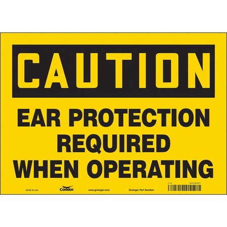 Condor Safety Sign, 10 in Height, 14 in Width, Vinyl, Horizontal Rectangle, English, 465X87 465X87