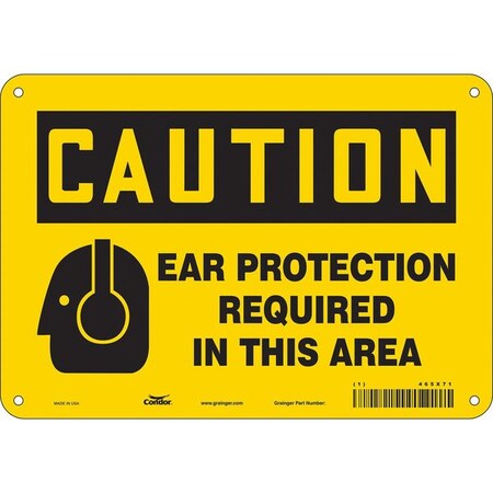 Condor Safety Sign, 7 in Height, 10 in Width, Aluminum, Vertical Rectangle, English, 465X71 465X71