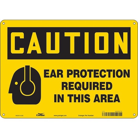 Condor Safety Sign, 10 in Height, 14 in Width, Aluminum, Horizontal Rectangle, English, 465X72 465X72