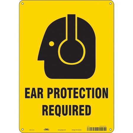 Condor Safety Sign, 14 in Height, 10 in Width, Polyethylene, Vertical Rectangle, English, 465X45 465X45