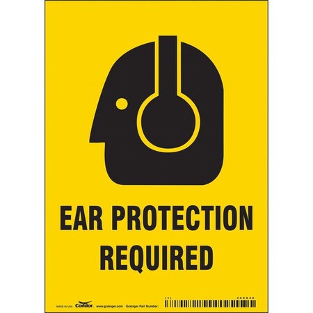 Condor Safety Sign, 5" W, 7" H, 0.004" Thickness, 465X46 465X46