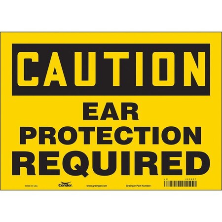 Condor Safety Sign, 10 in Height, 14 in Width, Vinyl, Horizontal Rectangle, English, 465X57 465X57