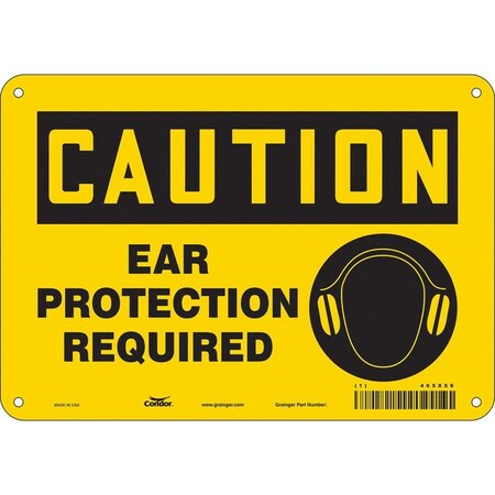 Condor Safety Sign, 7 in Height, 10 in Width, Aluminum, Vertical Rectangle, English, 465X58 465X58