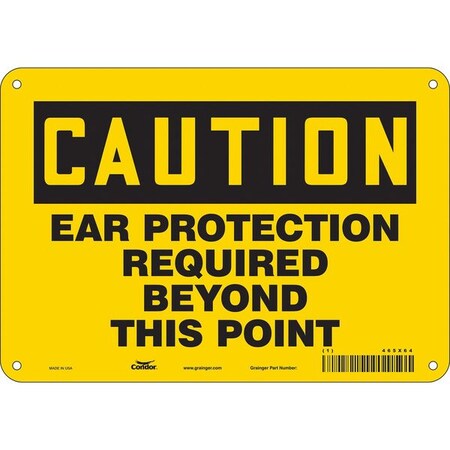 Condor Safety Sign, 7 in Height, 10 in Width, Aluminum, Vertical Rectangle, English, 465X64 465X64