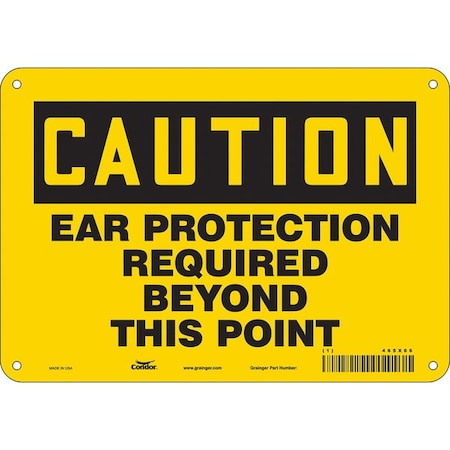 Condor Safety Sign, 7 in Height, 10 in Width, Polyethylene, Vertical Rectangle, English, 465X66 465X66