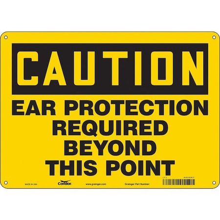 Condor Safety Sign, 10 in Height, 14 in Width, Polyethylene, Horizontal Rectangle, English, 465X67 465X67