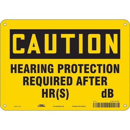 Condor Safety Sign, 7 in Height, 10 in Width, Polyethylene, Vertical Rectangle, English, 465Y82 465Y82