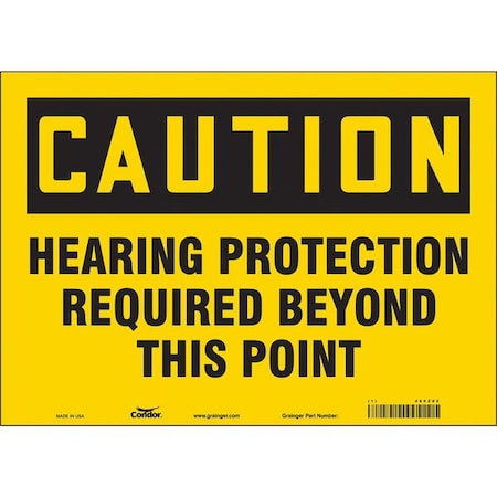 Condor Safety Sign, 10 in Height, 14 in Width, Polyethylene, Horizontal Rectangle, English, 465Y95 465Y95