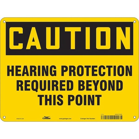 Condor Safety Sign, 24" W, 18" H, 0.055" Thickness, 465Y96 465Y96