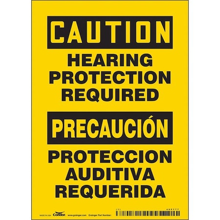 Condor Safety Sign, 5" W, 7" H, 0.004" Thickness, 465Y77 465Y77