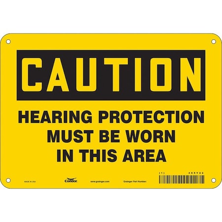 Condor Safety Sign, 7 in Height, 10 in Width, Polyethylene, Vertical Rectangle, English, 465Y22 465Y22