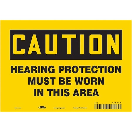 Condor Safety Sign, 7 in Height, 10 in Width, Vinyl, Vertical Rectangle, English, 465Y26 465Y26