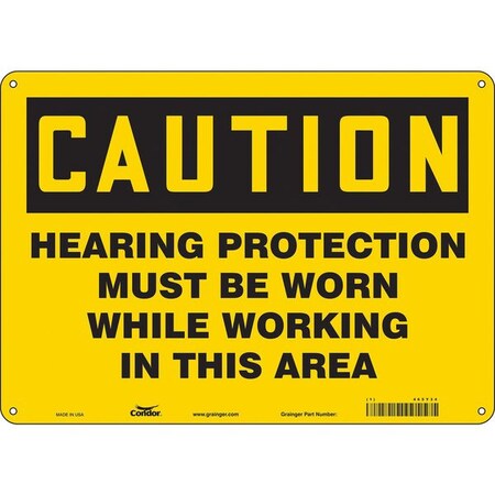 Condor Safety Sign, 10 in Height, 14 in Width, Polyethylene, Horizontal Rectangle, English, 465Y34 465Y34
