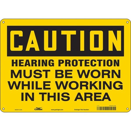 Condor Safety Sign, 10 in Height, 14 in Width, Aluminum, Horizontal Rectangle, English, 465Y38 465Y38