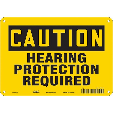 Condor Safety Sign, 7 in Height, 10 in Width, Polyethylene, Vertical Rectangle, English, 465Y50 465Y50