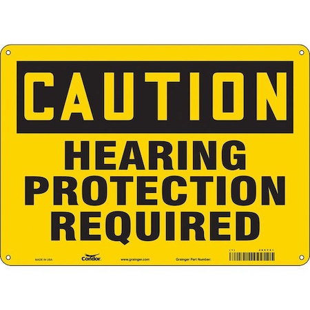 Condor Safety Sign, 10 in Height, 14 in Width, Polyethylene, Horizontal Rectangle, English, 465Y51 465Y51