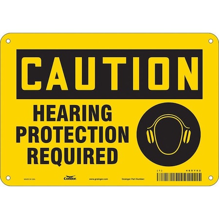 Condor Safety Sign, 7 in Height, 10 in Width, Polyethylene, Vertical Rectangle, English, 465Y62 465Y62