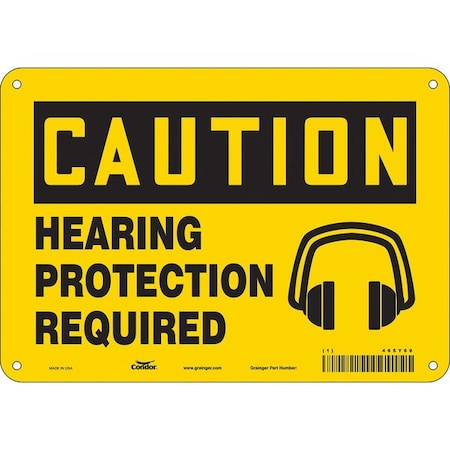 Condor Safety Sign, 7 in Height, 10 in Width, Polyethylene, Vertical Rectangle, English, 465Y69 465Y69