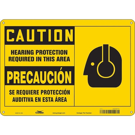 Condor Safety Sign, 14" W, 10" H, 0.055" Thickness, 465Z73 465Z73