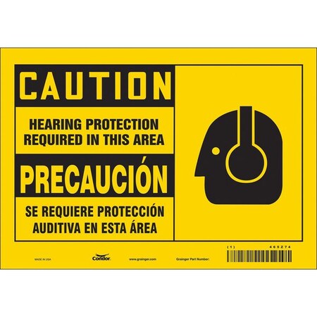 Condor Safety Sign, 10" W, 7" H, 0.004" Thickness, 465Z74 465Z74
