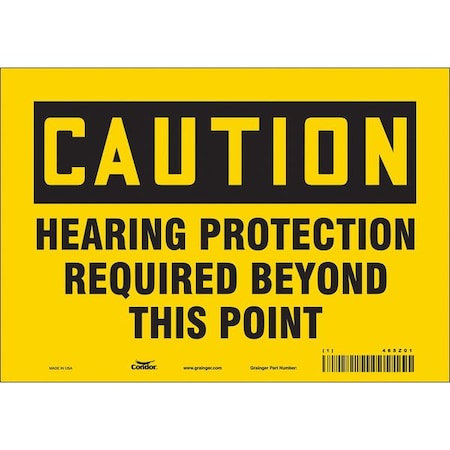 Condor Safety Sign, 7 in Height, 10 in Width, Vinyl, Vertical Rectangle, English, 465Z01 465Z01