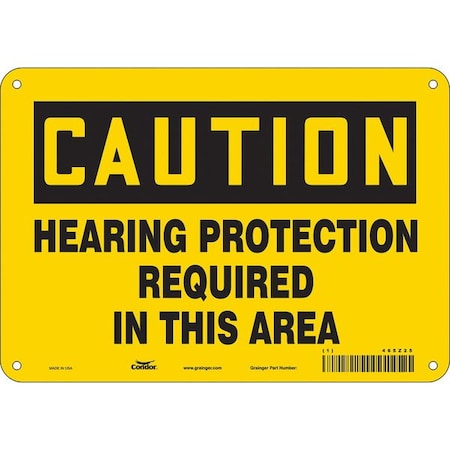 Condor Safety Sign, 7 in Height, 10 in Width, Aluminum, Vertical Rectangle, English, 465Z25 465Z25