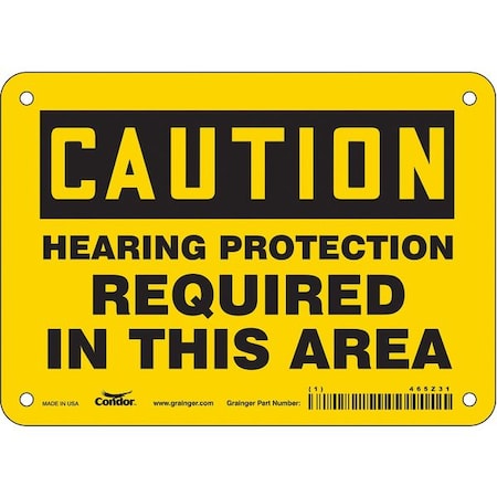 Condor Safety Sign, 7" W, 5" H, 0.032" Thickness, 465Z31 465Z31